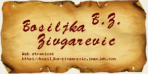 Bosiljka Zivgarević vizit kartica